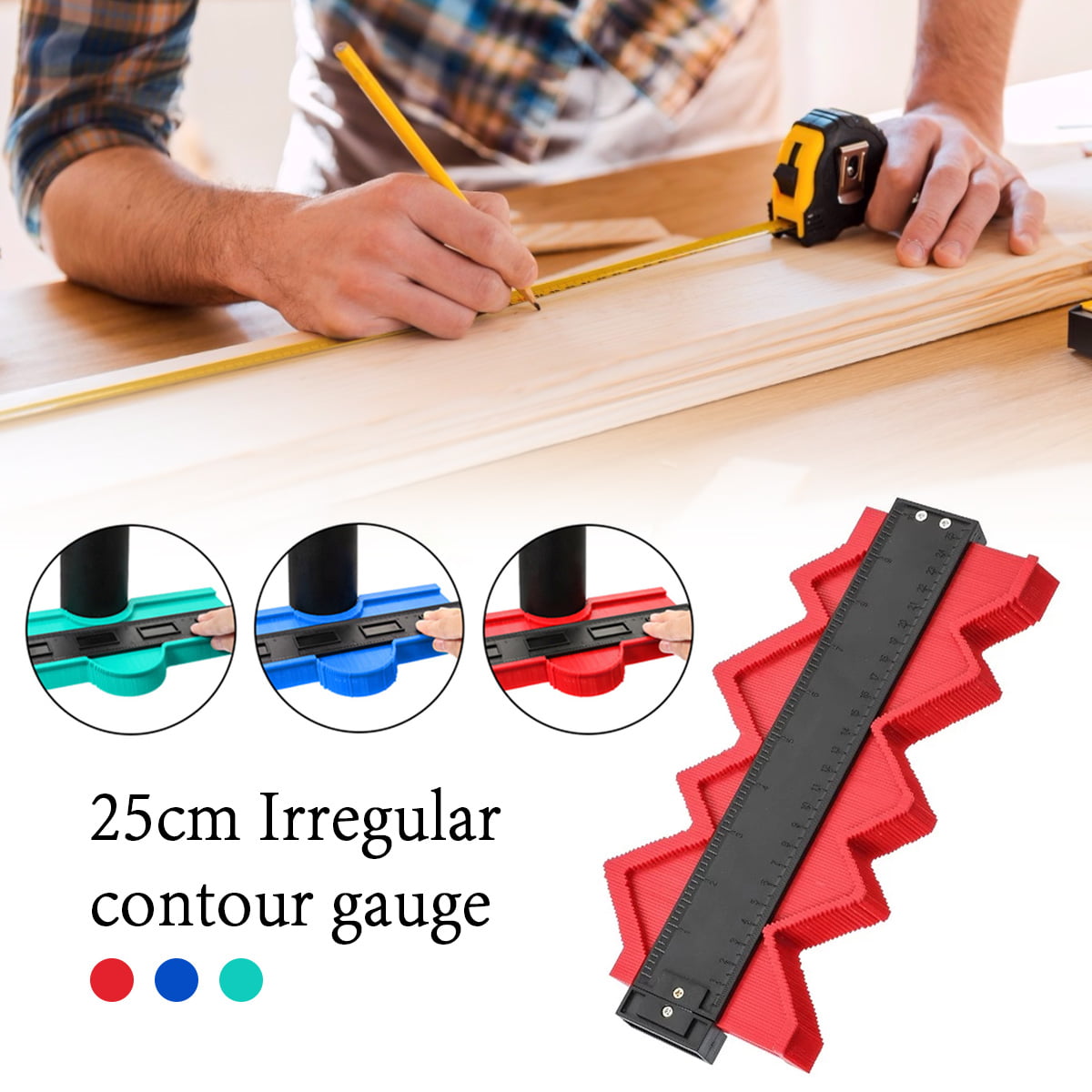6" Contour Gauge Profile Gauge Shape Duplicator Precise Wood Marking Tool 