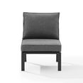 thumbnail image 6 of Crosley Furniture Clark Modern Fabric Armless Patio Chair in Charcoal/Black, 6 of 11