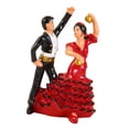 thumbnail image 3 of Figura de novia y novio, colección de resina, adorno de escritorio moderno, figura de pareja borde negro, 3 of 8