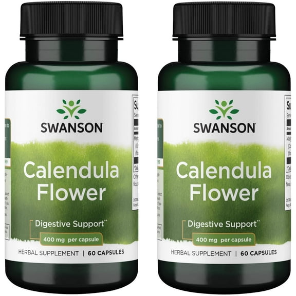 Swanson Calendula Flower 400 mg 60 Caps 2 Pack