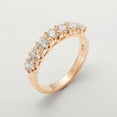thumbnail image 3 of LBG British Made 10k Rose Gold Cubic Zirconia Womens Eternity Ring - 33 size options - Size 8.25, 3 of 7