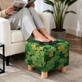 thumbnail image 4 of TSOVTHRID Black Cat Shamrock Print Stretch Ottoman Cover Square Ottoman Slipcovers for Foot Stool & Folding Storage Furniture Cover with Elastic Bottom for Home St. Patrick's Day Decor, 4 of 7