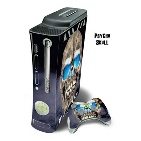 - Mightyskins Protective Skin Decal Wrap Cover for Xbox 360 Console + two Xbox 360 Controllers Sticker - Haunted Skull