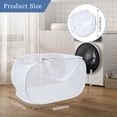thumbnail image 5 of Toplive Pop Up Laundry Hamper Mesh Laundry Basket, Collapsible Popup Hamper Dirty Clothes Basket with 2 Compartments, Side Pocket, Carry Handles for Home, Dorm, Bathroom, Bedroom, Travel-White, 5 of 7