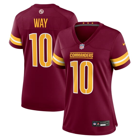 Women's Nike Tress Way Burgundy Washington Commanders Team Game Jersey