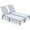 Grayish White, variant on Dextrus 2 Pcs Outdoor Lounge Chairs, Sturdy Chaise Loungers with Adjustable Backrest for Patio & Poolside, Easy Assembly, Waterproof & Lightweight, Supports up to 265lbs (Grayish-White)
