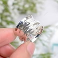 thumbnail image 2 of Silver Spinner Ring Fidget Ring Anxiety Ring Thumb Ring Band Ring Worry Ring Spinning Ring Meditation Ring, 2 of 3