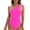 #0388-Hot Pink, variant on One Piece Swimsuit Women One Shoulder Ruched Waist Adjustable Straps Beach Vacation Swim Dresses Gift