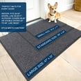 thumbnail image 2 of Buganda Door Mats for Inside, Heavy Duty Low Profile Entrance Mat, Suitable for High Traffic Areas, 24x36, Grey, 2 of 7