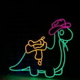 thumbnail image 5 of Handmadetneonsign Cowboy Dinosaur Neon Sign, Dinosaur Wall Art Decor, Dinosaur Lovers Room Wall Decor, 5 of 5