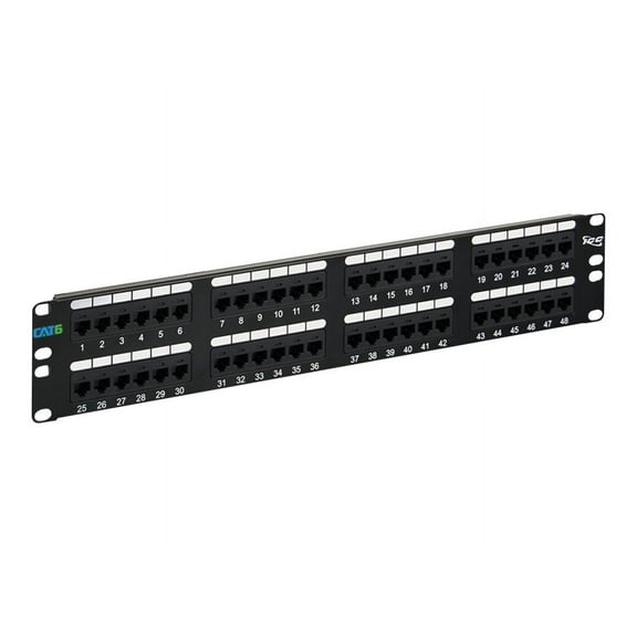 ICC ICMPP4860V CAT6 Patch Panel, 48-Port, 2U RMS, 6-Pack