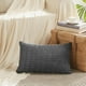 thumbnail image 2 of Juego de 2 fundas de almohada decorativas lumbar, color gris oscuro, para sala de estar, sofá cama, sofá rústico, estilo bohemio, decoración del hogar, funda de cojín rectangular de pana suave a rayas, 2 of 4