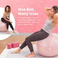thumbnail image 5 of Greater Goods Professional Exercise Ball - 65cm Yoga Ball for Balance, Stability, Pregnancy, and Home Workouts - Anti-Burst, Non-Slip, Blush Pink, 5 of 6