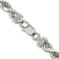 thumbnail image 3 of Auriga Fine Jewelry 925 Sterling Silver 7 mm Diamond-cut Rope Chain Necklace for Men 20", 3 of 6