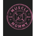 thumbnail image 2 of Muscle Mommy Weight Plate Adult Black Crew Neck Long Sleeve Tee-Medium, 2 of 3
