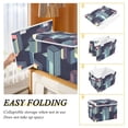 thumbnail image 2 of Yayeee Collapsible Storage Bin with Lid Fabric Closet Decorative Basket with Handles, Cube Stripes, 2 of 7