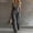 Dark Gray, variant on Morttic Women's Solid Color Sleeveless V-Neck Jumpsuit – Button Front Wide Leg Overalls with Pockets, Casual Summer One Piece Dark Blue,S