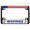 Black - Style 2, variant on [Officially Licensed USMC Product] - Motorcycle Domed Custom-Made Personalized Metal License Plate Frame Frame with Marines The Few The Proud and EGA Emblem Design - Black