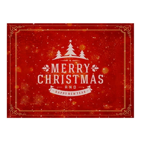 

Qiangong Kitchen Gadgets Waterproof Red Christmas Placemats For Dining Table 32 X 21 Cm Seasonal Winter Xmas Snowflakes Holiday Washable Table Mats Kitchen Organization Kitchen Decor
