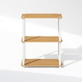 thumbnail image 4 of Furinno Turn-S-Tube 3-Tier Multipurpose Bookcase, Shelf Display Rack with Square Tube, Beech/White, 4 of 6