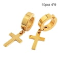 thumbnail image 4 of Qarigey 5 pares de pendientes cruzados pendientes de gota exquisitos Clip de oreja para fiestas de Navidad Día de San Valentín fiestas de Ropa, zapatos y accesorios Miscelánea tipo 9, 4 of 6