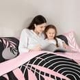 thumbnail image 5 of Homewish Botanical Plants Leaves Full Size Comforter Sets 3-Piece for Female Men Women,Retro Vintage Aesthetic Bedding Comforter Set,Mid Century Stripes Lightweight Bedding Sets, 5 of 8