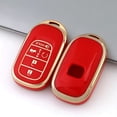 thumbnail image 3 of for Honda Key Fob Cover Soft TPU with Leather Keychain 360 Degree Protection Key Case Shell Holder Fits for 2022 2023 2024 Honda Accord Civic CR-V HR-V Pilot Odyssey smart Remote Key, 3 of 7