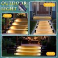 thumbnail image 3 of FKHouse Warm White Step Lights Outdoor Solar Powered Waterproof IP65,Solar Stair Light for Stair,Patio,Yard,Deck,Wall 16 Pack, 3 of 7