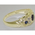 thumbnail image 4 of LBG 14k Yellow Gold Cubic Zirconia and Natural Sapphire Womens Band Ring - Size 4.75, 4 of 6