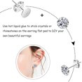 thumbnail image 4 of 600 PCS Stainless Steel Earrings Posts Flat Pad Hypoallergenic Blank Earrings Pin Studs with Butterfly Earring Backs for Jewelry Making Findings (4mm), 4 of 5
