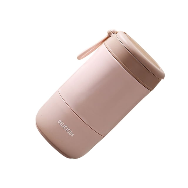 Wosthever Taza de desayuno, taza de café, tarro de leche, acero inoxidable, mantiene el calor, gran capacidad, mano de obra fina, a prueba de herrumbre, Mostrada Rosa Claro/680ML Wosthever HA080704-03