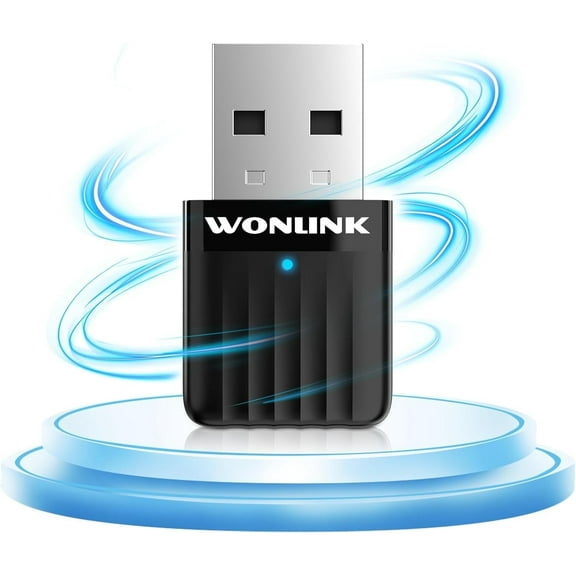 Wonlink 650Mbps WiFi Adapter for PC,2.4G&5G Wireless USB Wifi Dongle,Network Adapters for Win7/10/11