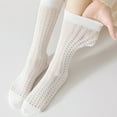 thumbnail image 3 of Lightweight Breathable White Summer Mid-Calf Socks for Women (One Size, 5 Pairs), 3 of 7