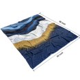 thumbnail image 3 of Blue Gold Marble Blanket,Comfortable Soft Flannel Throw Blanket,All Season,Warm Lightweight Blankets for Sofa Bed Couch Living Room Chair,50"x60"(130x150cm), 3 of 4