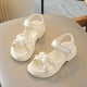 thumbnail image 3 of Zapatos de niña Sandalias de verano para niños Suela suave Perla Zapatos de princesa para niñas pequeñas Zapatos de playa para niños de tamaño mediano a grande, 3 of 6