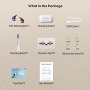 Vivtone Supermini OTC Rechargeable Hearing Aids, CIC Hearing Aids for Seniors Adults, Gift for Mothers Day, Pair