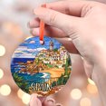 thumbnail image 4 of Custom Spain Ornament |Faux |Unique Europe Souvenir |Vacation Travel Gift | Holiday Vacay |Christmas Decor, Holiday Keepsake, Xmas Tree Hanging Decoration, Seasonal Gift Idea, Coll, 4 of 5