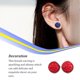 thumbnail image 5 of Qarigey 1 par de pendientes de tuerca de acero inoxidable para mujer, regalos para novias y madres, accesorio de joyería para celebración de compromiso Ropa, zapatos y accesorios Miscelánea tipo 24 Qarigey AP011021-24, 5 of 6