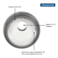 thumbnail image 3 of Fregadero Redondo Tarja Lavabo Acero Inoxidable Tramontina 94014105, 3 of 5