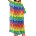 thumbnail image 4 of HELLHERO Polyester Bathing Suit Cover Up for Summer Breathable Loose Rainbow Scales, 4 of 6