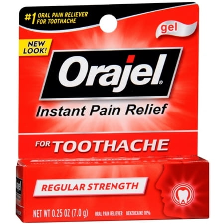 Orajel Regular Strength Gel, 0.25 oz (Pack of 6)