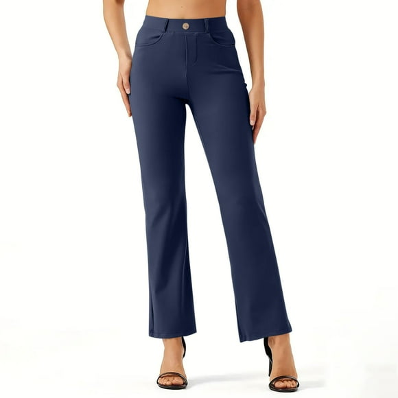 Soki Women Bootcut Dress Pants Business Casual Work Pants with Pockets Pull On Regular Slacks for Office