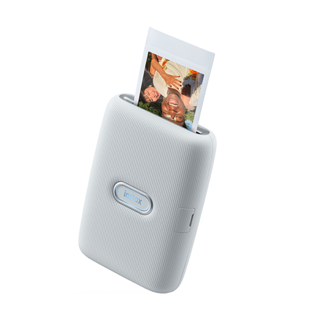 Fujifilm Instax Mini Link Smartphone Printer (Ash White) - 16640773 + Fujifilm Instax Mini Twin Pack Instant Film (16437396) + Caiul Instax Mini Link Protective Case- White + Cleaning Cloth - image 4 of 8
