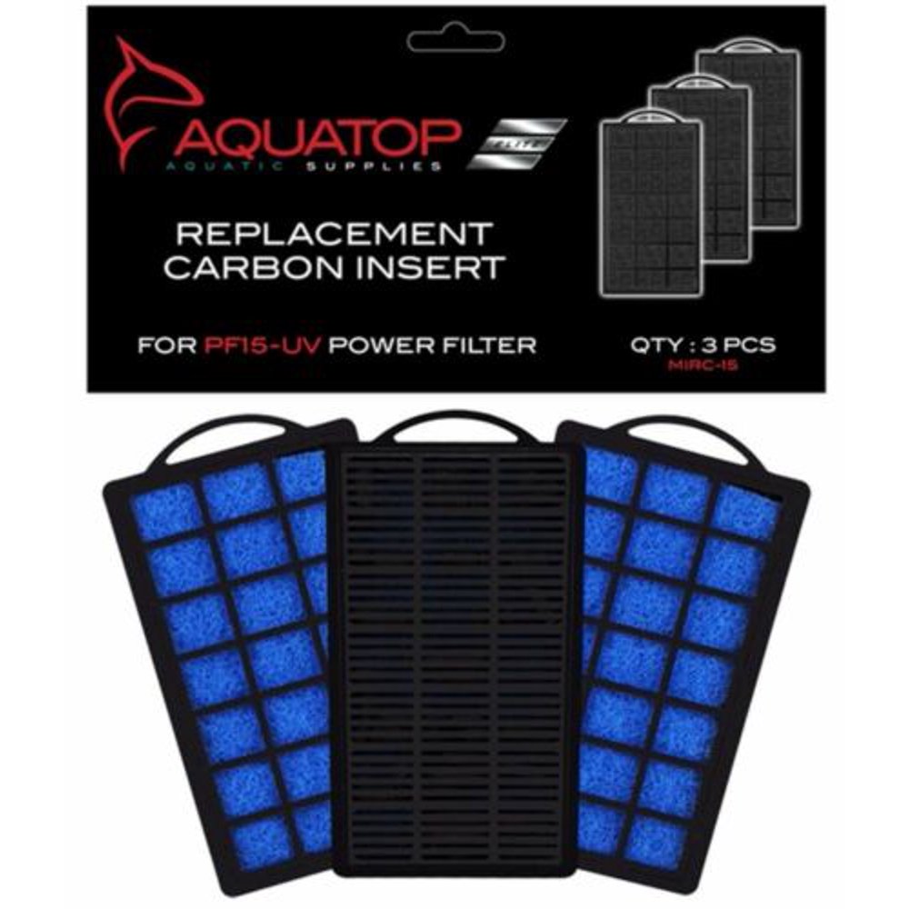 Aquatop Aquarium Carbon Cartridge for PF15UV Hang On UV Filter 3pc