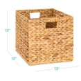 thumbnail image 3 of Best Choice Products 13x13in Hyacinth Storage Baskets, Set of 5 Multipurpose Collapsible Organizers - Natural, 3 of 8
