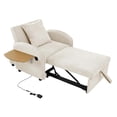 thumbnail image 4 of Spaco Convertible Armchair Chair, 3 in 1 Pull-Out Sleeper Sofa Bed with Computer Board and USB Ports, Adjustable Couch Bed for Living Room, Office, Small Places, White, 4 of 8