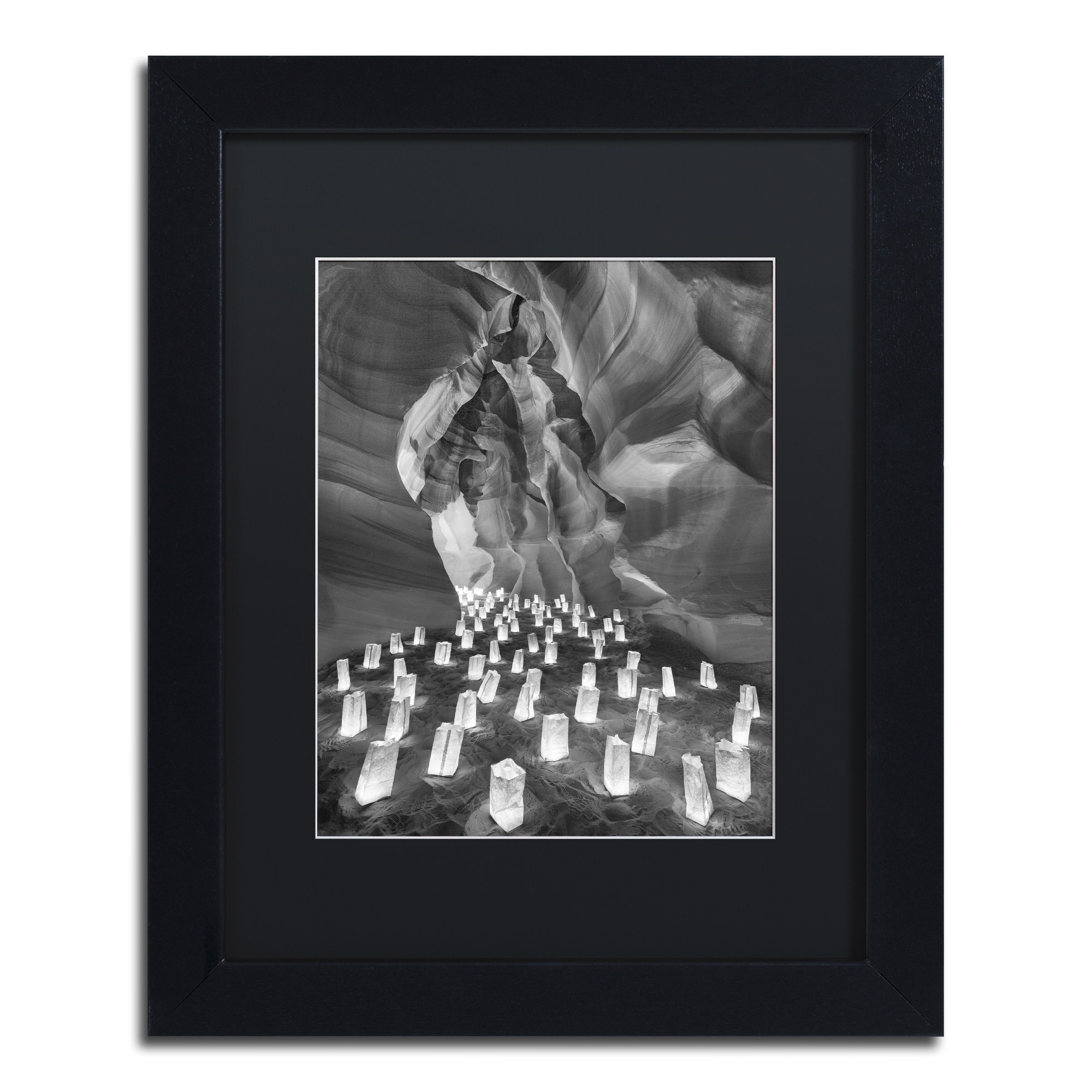 Trademark Fine Art ''Candle Canyon II'' by Moises Levy 16" x 20" Black Matted Black Frame (886511877818)
