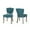Teal/Brown Wash, variant on GDF Studio Colosseum Contemporary Tufted Dining Chairs, Set of 2, Charcoal Velvet and Dark Oak