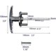 thumbnail image 4 of Garage Door Keyed T-handle Lock Kit With 2keys,universal Shed Door Lock T Handle, 4 of 4