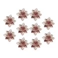 thumbnail image 4 of 10 piezas brillo Poinsettias flores artificiales árbol adornos arreglo floral 9cm Yuyangstore Decoraciones para árboles de Navidad, 4 of 8
